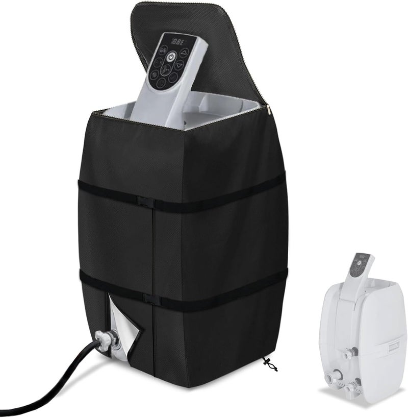 Hadisi Hot Tub Spa Heater Pump Cover,Waterproof Hot Tub Insulated Pump Cover for Multiple Brands (Black,Square) - Image 1